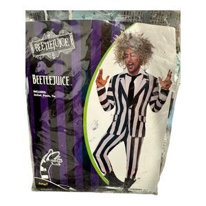 Spirit Halloween BEETLEJUICE Costume Jacket Pants Tie ADULT Small Men‎
